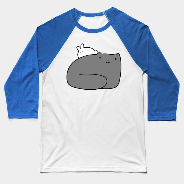 Big Cat and Tiny Bunny Baseball T-Shirt by saradaboru
